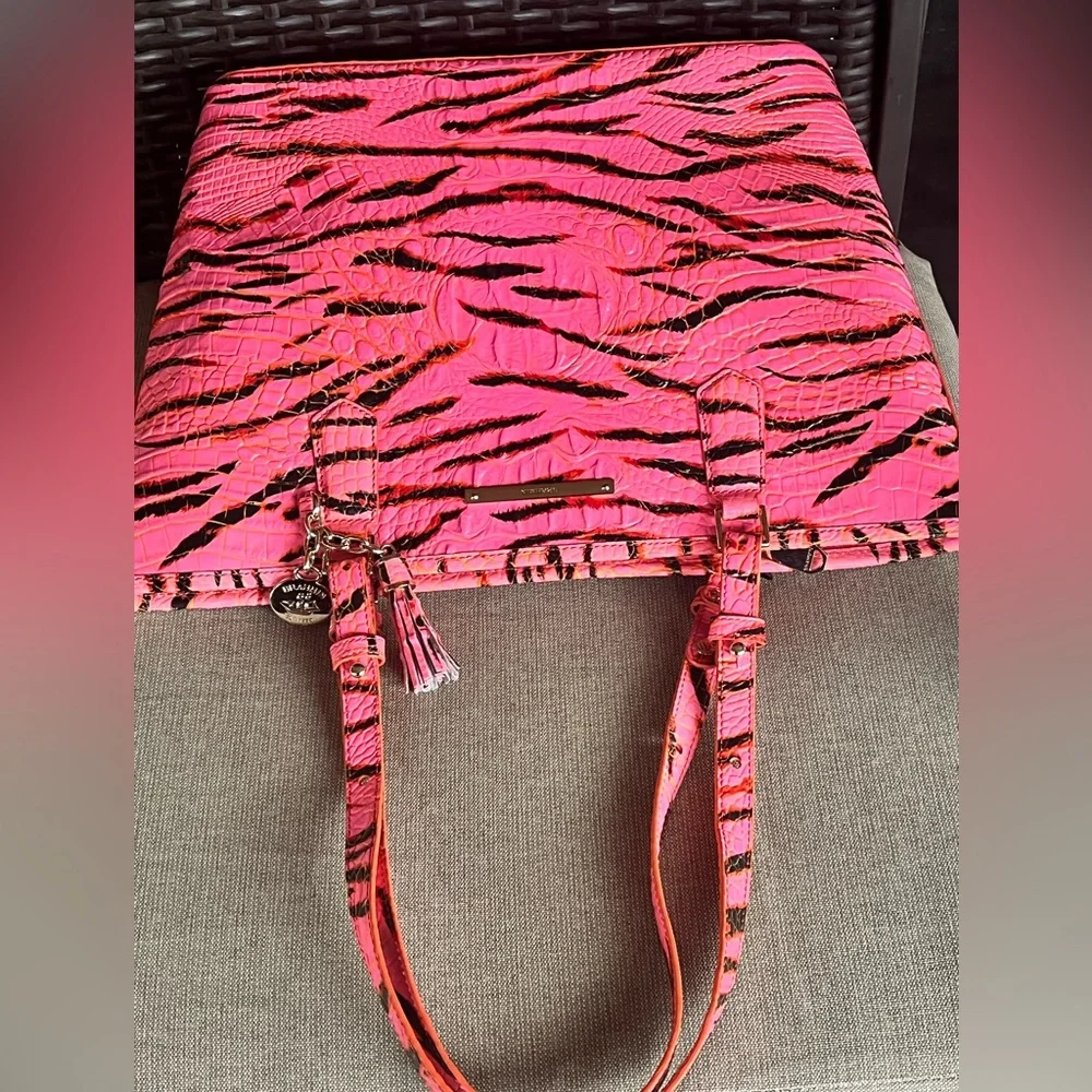 NWT Brahmin PINK FELINE Melbourne Medium Asher Tote